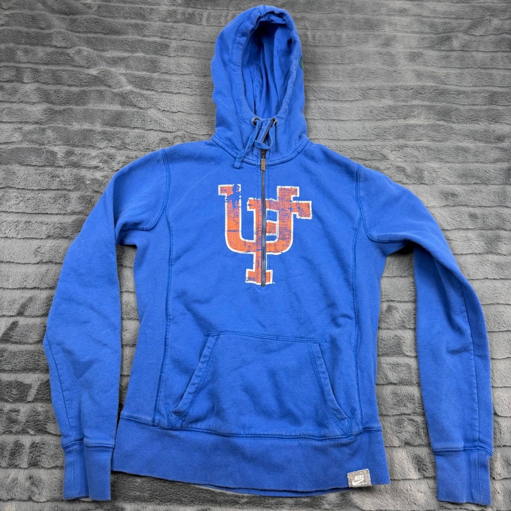 Nike Florida Gators College Vault Hoodie Blue Quarter Zip Womens L 23589X-FG1